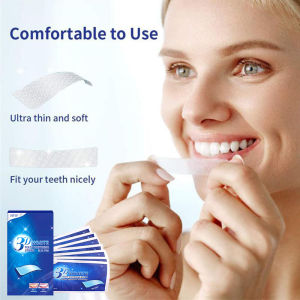 9D Gel Teeth Whitening Strips White Tooth 1Box /7Pairs/14 Pcs Oral Hygiene Care Double Elastic Teeth Strip For False Teeth Veneers Dentist Set