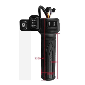 E-bike Throttle Controller 3 Speed With Push Forward And Reverse Botton Twist Throttle Handle Grip