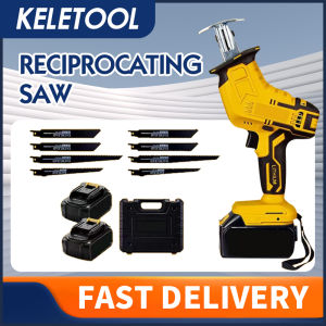 cordless reciprocating saw Mesin Gergaji Elektrik chain saw stihl Partition saw machine electric saw for wood Cordless Reciprocating Saw Electric Saw Wood Metal Cutting Pruning 4 Blades for Wood Metal Cutting Tools 1/2 Battery