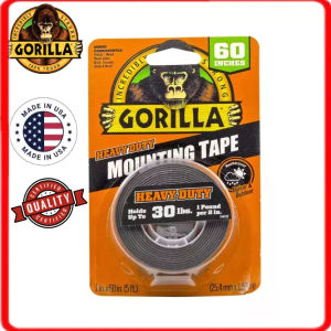 Gorilla tape Heavy Duty Double Sided Mounting Tape 1 Inch x 60 Inches Black