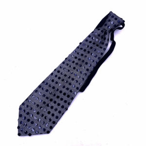 WININ Battery Powered LED Luminous Tie Dot Print Colorful Men Women Necktie Creativity Lightweight Sequins Glowing Tie Party Accessories