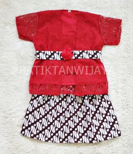 KEBAYA BROKAT ANAK MODEL SETELAN KUTUBARU PENDEK USIA 2-10 TAHUN