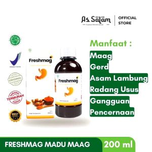 Obat Asam Lambung Herbal Madu Maag Freshmag untuk Gerd  Maag  Asam Lambung Dan Pencernaan - 200ml
