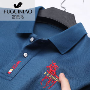 Mens Long Sleeve Polo Shirt Autumn Embroidered Polo Shirt for Men Korea Style Men Tops Casual Turn Down Collar Polo Shirt
