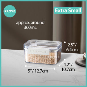 Premium Lock Sealed Transparent Vertical Food Storage Container Fridge Refrigerator Pasta Cereal Canister Dog Cat Coffee Beans Rice Grains Kitchen Cooking Baking Durable Food Grade Canister Minimalist Aesthetic Organizer