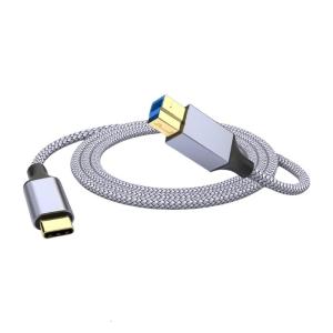 Type C to USB B Printer Cable 5Gbps Fast Speed Data Transfer For Scanners External Hard Disks Docking Stations