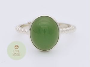 SG LOCAL - Authentic Hetian Jade 925 Silver Ring 和田玉碧玉925银戒子
