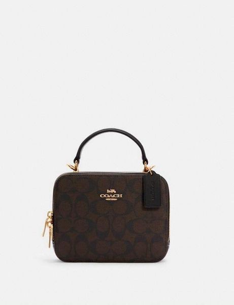 Túi xách COACH BOX CROSSBODY IN SIGNATURE CANVAS (COACH C2872) Túi