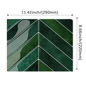MUSCLEX 1PC Waterproof Peel and Stick Backsplash Self-adhesive 11.4" x 9" Wallpaper Durable Home Decor Stick Tile for Kitchen Bathroom