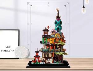 [READY-STOCK] Display Case Box 71741 Ninjago City Gardens (Only display case box No blocks Model)