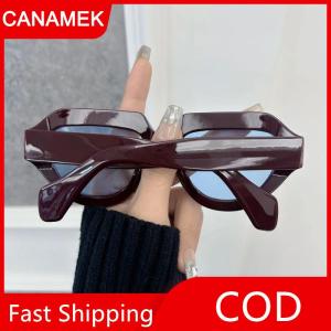【CANAMEK】 Cổ điển Kính mát vuông retro phong cách cổ điển Sun Glasses UV bảo vệ cho phụ nữ người đàn ông thời trang ngoài trời phụ kiện