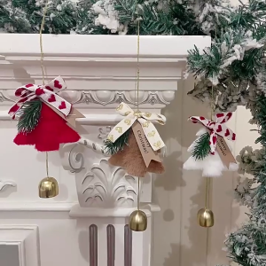 Festival Fabric Bells Hanging Decorations Christmas Tree Bell Ornament for Christmas Wedding Birthday Indoor and Outdoor