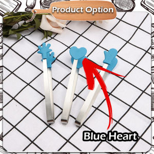 [Little B House] Mini Silicone Food Clip Non Slip Ice Cube Coffee Sugar BBQ Tong Kitchen Tool 硅胶方糖夹 Penyepit Makanan - KW27
