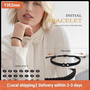 【Local shipping】 26 Letters Initial Heart Bracelets Handmade Adjustable A-Z Name Braided Bracelets For Women Men Friendship Jewelry Gifts