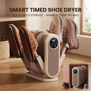 UV Sanitizing Folding Shoes Dryer Portable Electric Drying Deodorization Dehumidifier 48°C Constant Temperature Fast Heater Smart Shoe/socks/gloves Hot Air Dryer Timing
