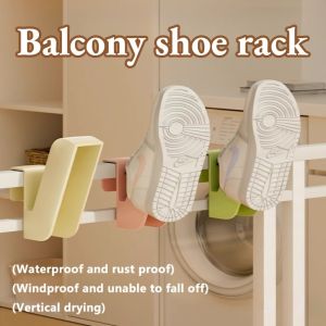 Balcony Shoe Rack Anti-theft Window Guardrail Window Hanger Window Sill Outdoor Sandal Rack