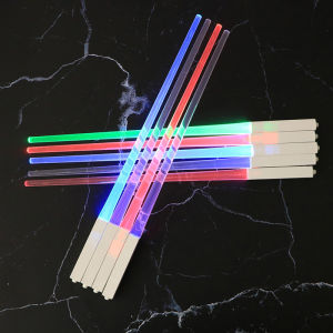 [tianjunmaoyi] 1 pcs LED lightsaber sáng đũa có thể tháo rời có thể giặt tái sử dụng miễn phí Bộ đồ ăn cho nhà bếp bữa ăn tối