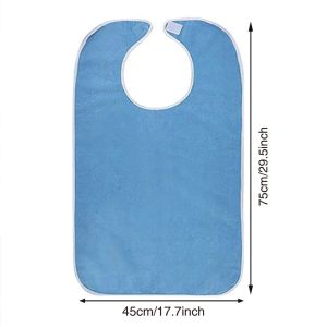MARBLEX Soft Adult Bib Lightweight Adjustable Daily Care Apron Polyester Machine Washable Dining Cloth Elderly