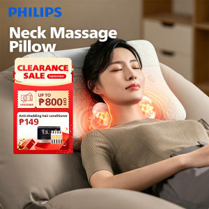 Philips Massage Pillow Neck Massager Memory Foam Hot Compress Bluetooth Music
