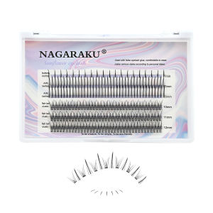 NAGARAKU DIY Fish Tail Cluster Eyelash Individual Lashes A/M Shape Eyelash Extension Cílios False Eyelashes Supplies Lighter