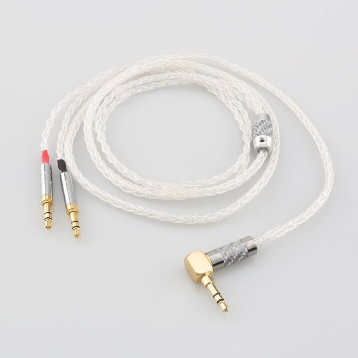 99 Pure Silver 8 Core Headphone Earphone Cable For Focal Clear Elear