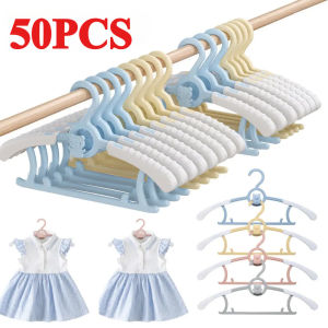 50PCS Adjustable Childrens Clothes Hanger Non Slip Traceless Hanger Baby Kids Cute Clothes Hanger
