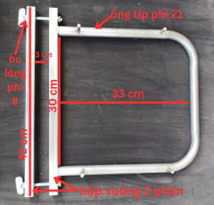 Giá lắp xe đẩy 2 bánh xúc thóc . mùn cưa vv tiện dụng