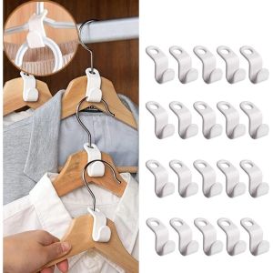 20pcs Clothes Hanger Connector Hooks Hooks for Hangers To Save Space Hanger Attachment for More ClothesCloset Organizer