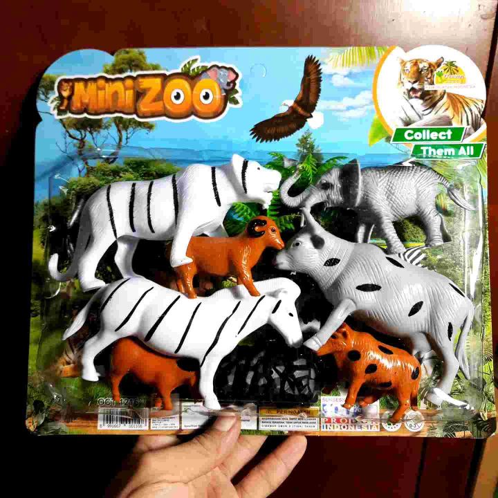 Mainan anak mini zoo mainan edukasi hewan peliharaan mainan hewan ...