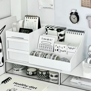 มาใหม่! แถมสติ๊กเกอร์ตกแต่ง กล่องเครื่องสำอาง มีลิ้นชัก กล่องปากกา กล่องใส่ของอเนกประสงค์