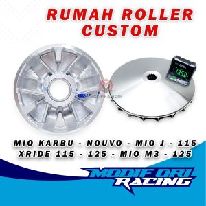 PULLEY BUBUT RUMAH ROLLER KIPAS PULLEY Rumah Roller Yamaha Mio Soul Xeon bubut drajat custom Bengkel Matic Pulley Set Custom Bubut Yamaha Mio