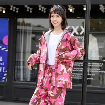 【GoMo raincoat】 เสื้อกันฝนแบบชิ้นเดียว เสื้อกันฝน สีกรมท่า มีแถบสะท้อนแสง ชุดกันฝนแบบหน้า แบบหนชุดกันฝน ชุดกันฝน ครบชุด