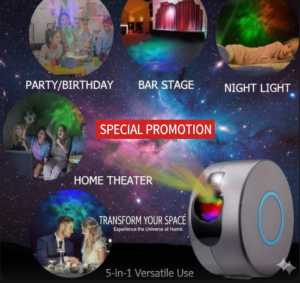 [SG Stock] Starry Sky Galaxy Projector Night Light Aurora Star Light Projector with Remote - Bluetooth Speaker LED Stage Light for Bedroom & Gift