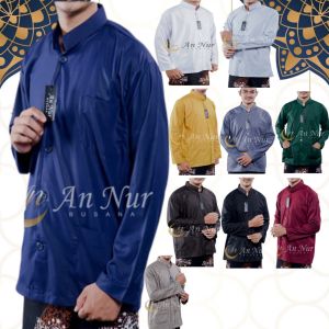 KOKO HAIBAH AN NUR BUSANA MODEL AMMU LENGAN PANJANG PRIA DEWASA TERBARU /KOKO HAIBAH POLOS/ KOKO HAIBAH HABAIB HABIB / BAJU MUSLIM PRIA / KOKO LENGAN PANJANG / KOKO SANTRI PRIA