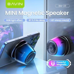 BAVIN Mini Magnetic Wireless Bluetooth Speaker w/RGB Light Portable Speaker BM23
