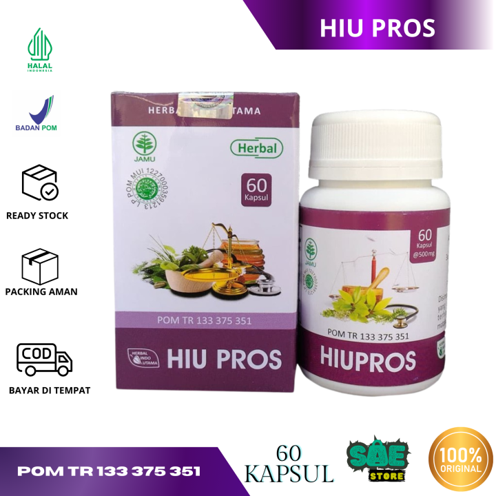 Obat Prostat Hiu Pros 60 Kapsul Bantu Atasi Gangguan Prostat Bpom Lazada Indonesia 2258