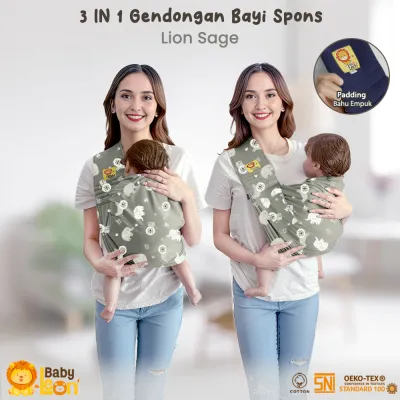 BABYLEON Gendongan Bayi 0-3Th Gendongan Bayi Samping GEOS Spons BY-44-05 Gendongan Terbaru 2023 Gendongan Kaos Multifungsi Gendongan Bayi Sling Baby Carrier Hipseat