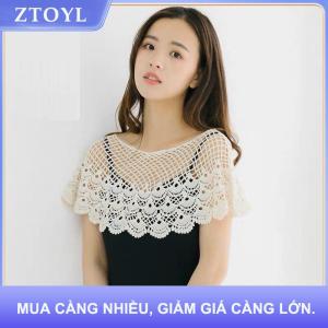 【ZTOYL】 Phụ nữ Đan Rỗng ra Khăn choàng quấn đám cưới cô dâu buổi tối ăn mặc ren khăn choàng đám cưới hướng dương ren khăn SHRUG CAPE Poncho