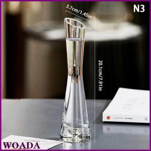 WOADA Transparent Flower Vase Small Vase Hydroponics Plant Flower Terrarium Luxury Room Table Home Decor Wedding Decoration