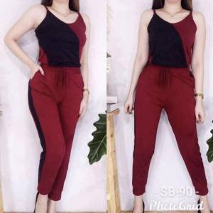 ELEGANT KATE SLANTING VNECK TOP TERNO JOGGER WITH 2-POCKET HIGH-QUALITY FRAME FIT MEDIUM UP TO XL.