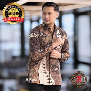 Batik Pria Baju Batik Pria Lengan Panjang Kemeja Batik Pria Lengan Panjang Batik Pesta Pria Modern Kekinian Batik Original Keratonan Solo Reguler Fit Bahan Katun Premium Adem Batik Elegan Original Produksi Batik Aluna Solo PCW 067