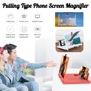 Pulling Type Phone Screen Magnifier HD Expander Projector Folding Phone Desk Holder for iphone&Android