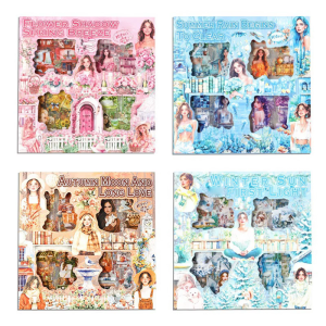 100Pcs Reusable Florals Sticker For Kid Craft Projects PET Material Scrapbooking Accessories With Decorative Storage Case