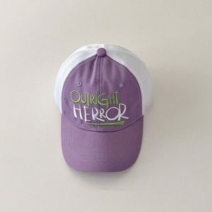 ER52858 สไตล์เกาหลีแบบ หมวกเบสบอลสีลูกกวาดสำหรับเด็ก แห้งไว-แห้งไว เย็บปักถักร้อยตัวอักษร หมวกยอดแหลมเด็กผู้หญิง นุ่มนุ่มๆ หมวกเทนนิส หมวกกันแดดเด็กฤดูร้อน ทารกทารกแรกเกิด