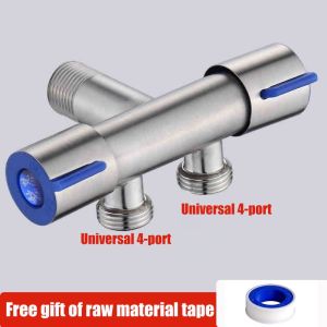 SUS304 2 Way Angle Valve black  Stainless double switch Nylon cloth is given as a gift Two Way Water