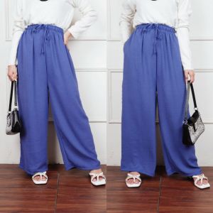 Celana Kulot Crinkle Premium Airflow Tali Wanita Loose Pants Kulot Crinkle Airflow Kekinian