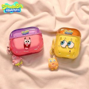 SpongeBob SquarePants Headphone Case Patrick Star Anime Cartoon Printing Accessories Kawaii Airpods Headphone Case Holiday Gifts