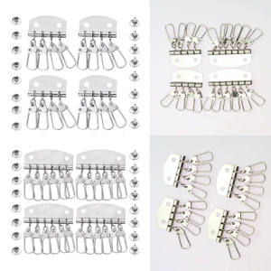 4 cái chắp vá may tự làm đồ giữ chìa khóa kim loại da thủ công tự làm Key Row đinh tán móc cho da Phụ Kiện Túi Bộ dụng cụ