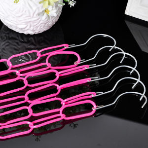 5PCS 110CM Plastic Hanger Chain Multifunctional Clothes Display Hanging With 18 Ring For Market Shop