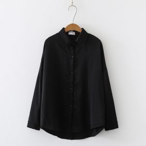 Women Office Blouse Long Sleeve Shirt Korean Casual FormalOffice Top Fit Baju Perempuan 女生衬衫上衣